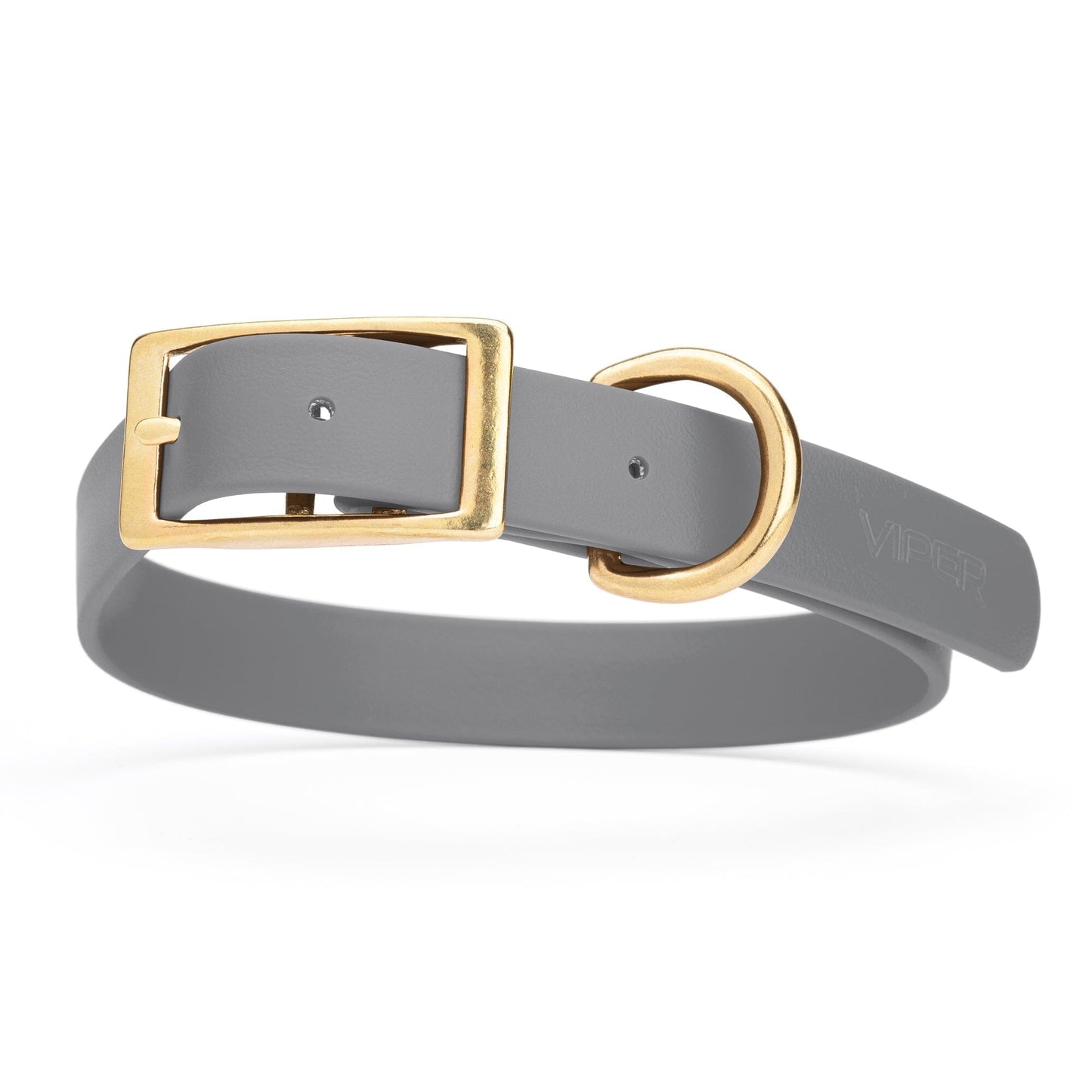 Viper Biothane Waterproof Dog Collar - Brass Hardware - Size L (18 to 22 inches)