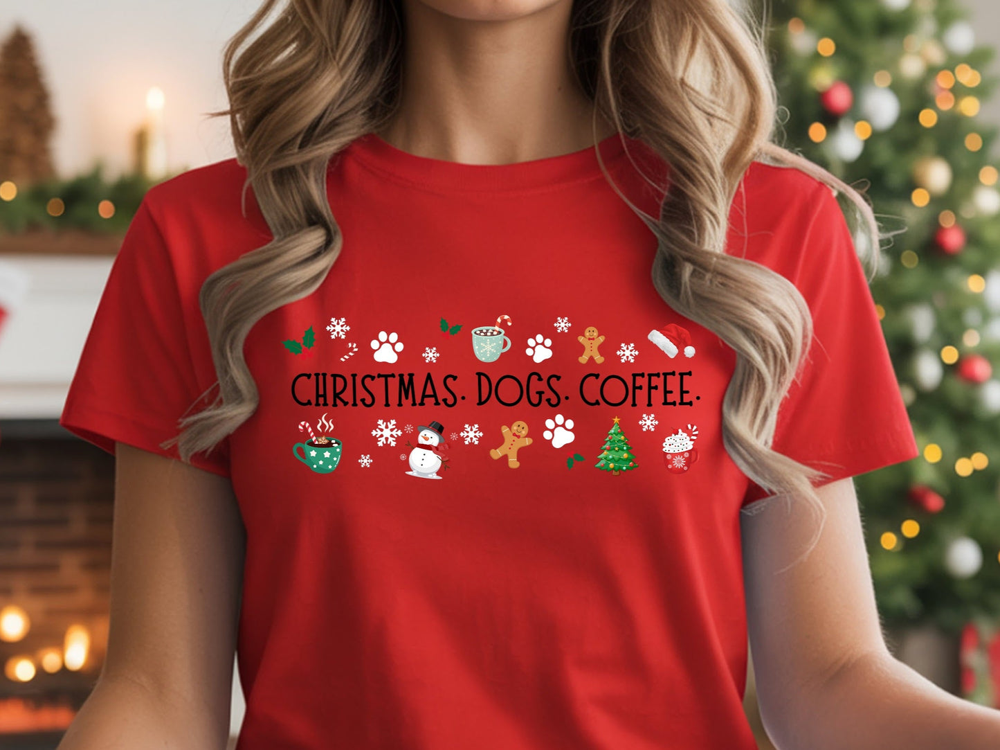 Christmas. Dogs. Coffee. Shirt | Ships Free