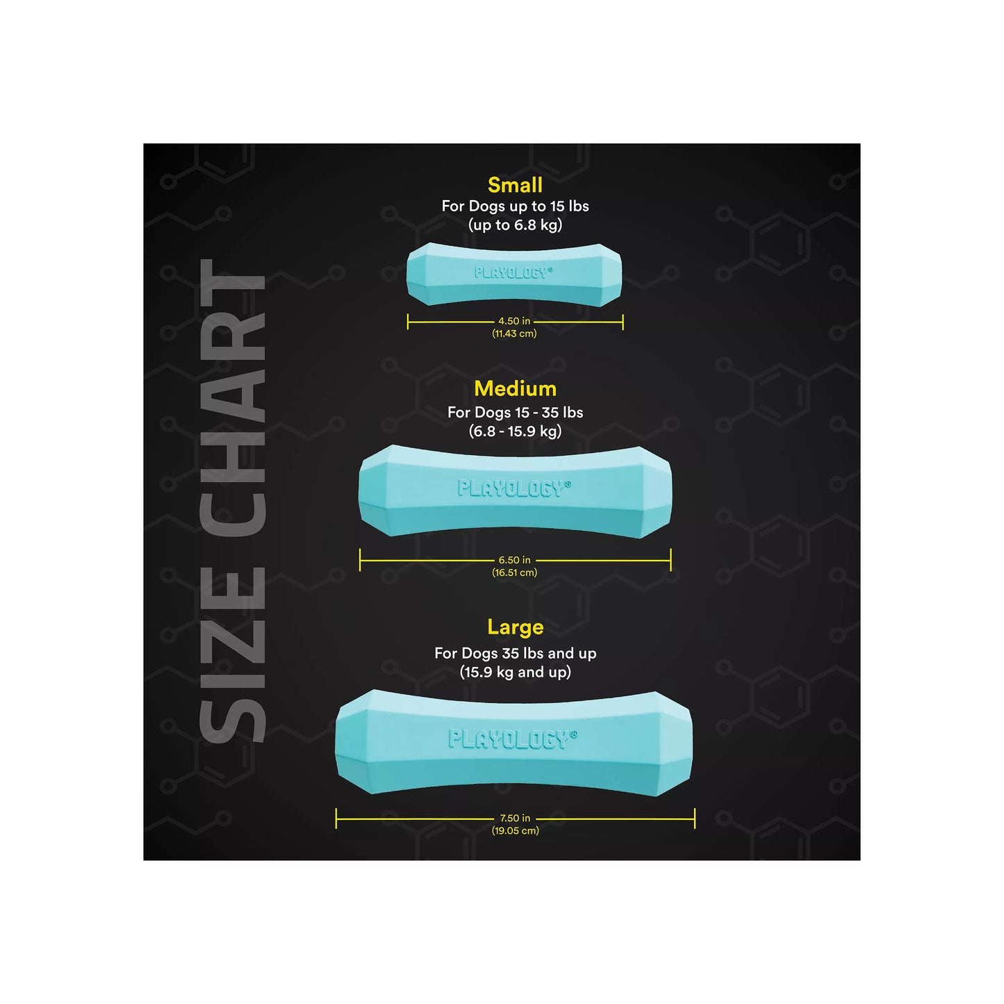 Playology Squeaky Chew Stick – Peanut Butter Scented | Large | Tough Dog Toy for Power Chewers 35 lbs+ - Bark & Beyond