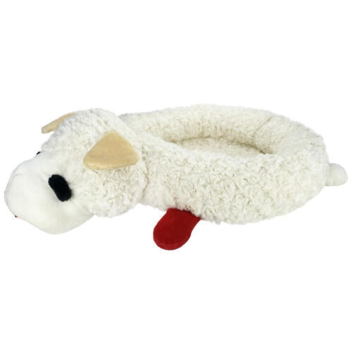 Multipet Lamb Chop Plush Bolster Dog Bed – Cozy, Iconic & Washable - Bark & Beyond
