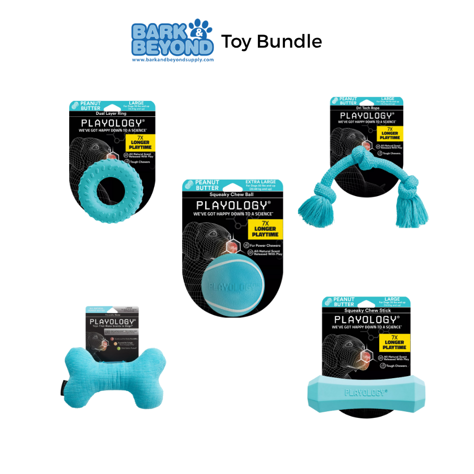 Mystery Dog Toy Box – 5 Playology Peanut Butter Scented Dog Toys ($100+ Value!) Just $44.99