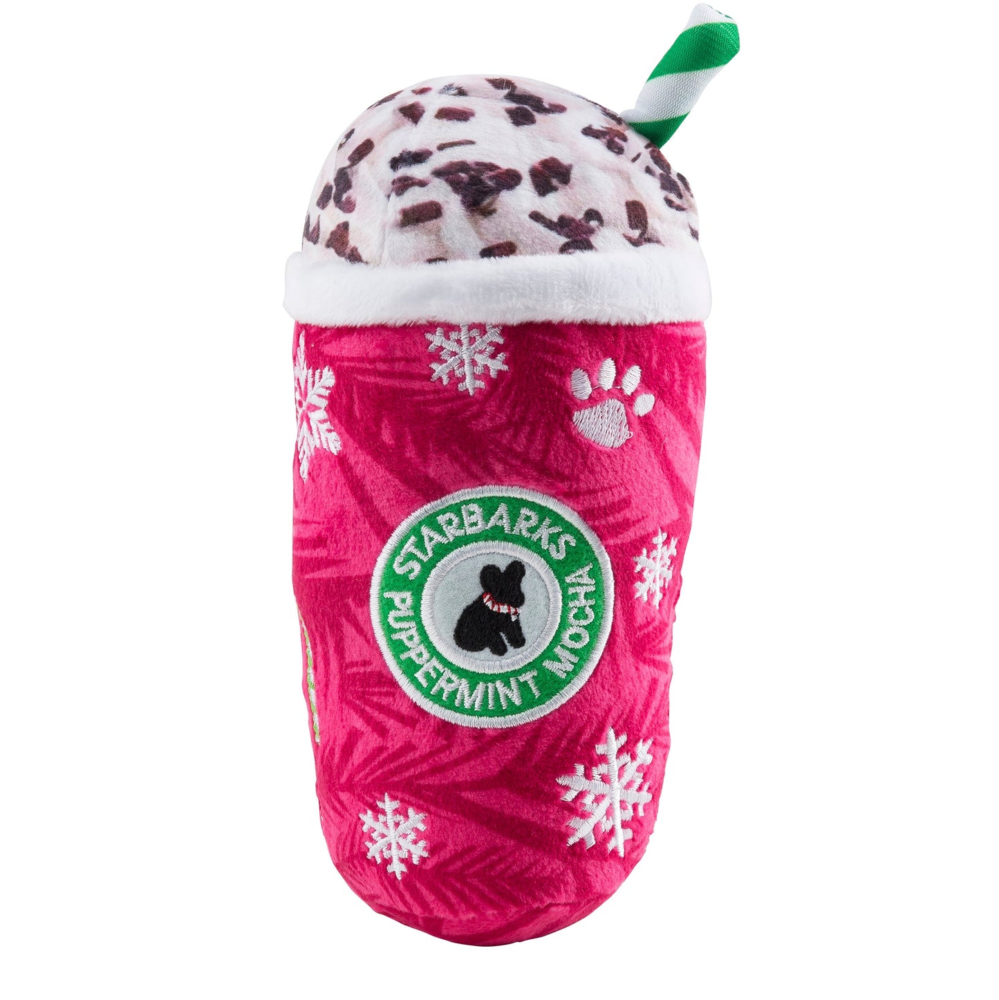 Starbarks Puppermint Mocha Christmas Holiday Plush Dog Toy