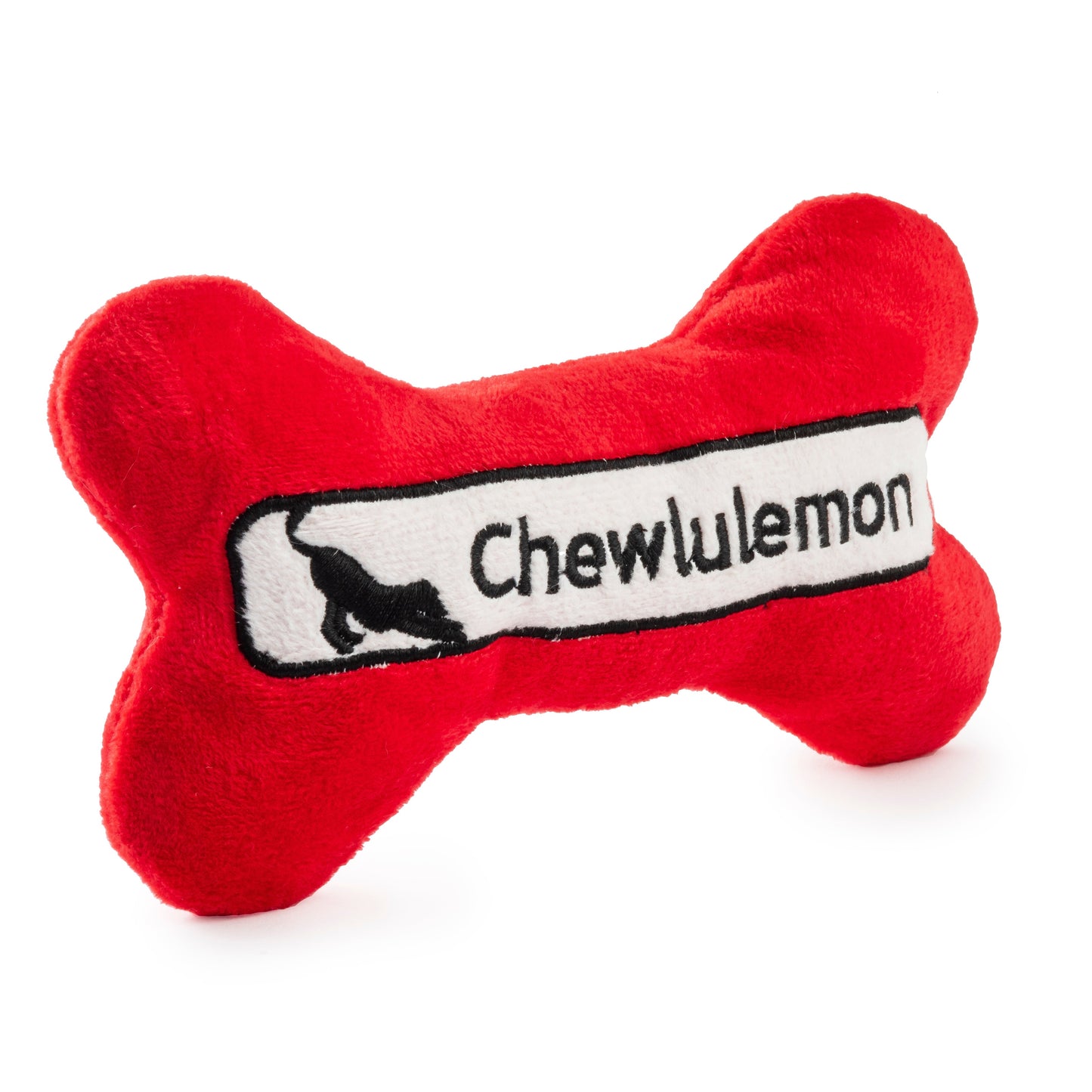 Chewlulemon Bone | Squeaky Plush Dog Toy with Crinkle & Mesh Lining