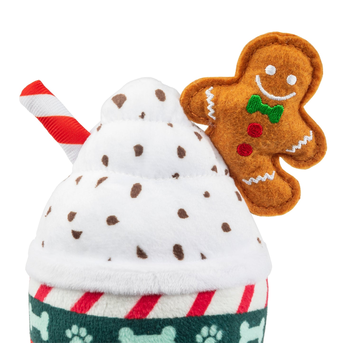 Starbarks Ginger Bark Latte Holiday Christmas Plush Dog Toy