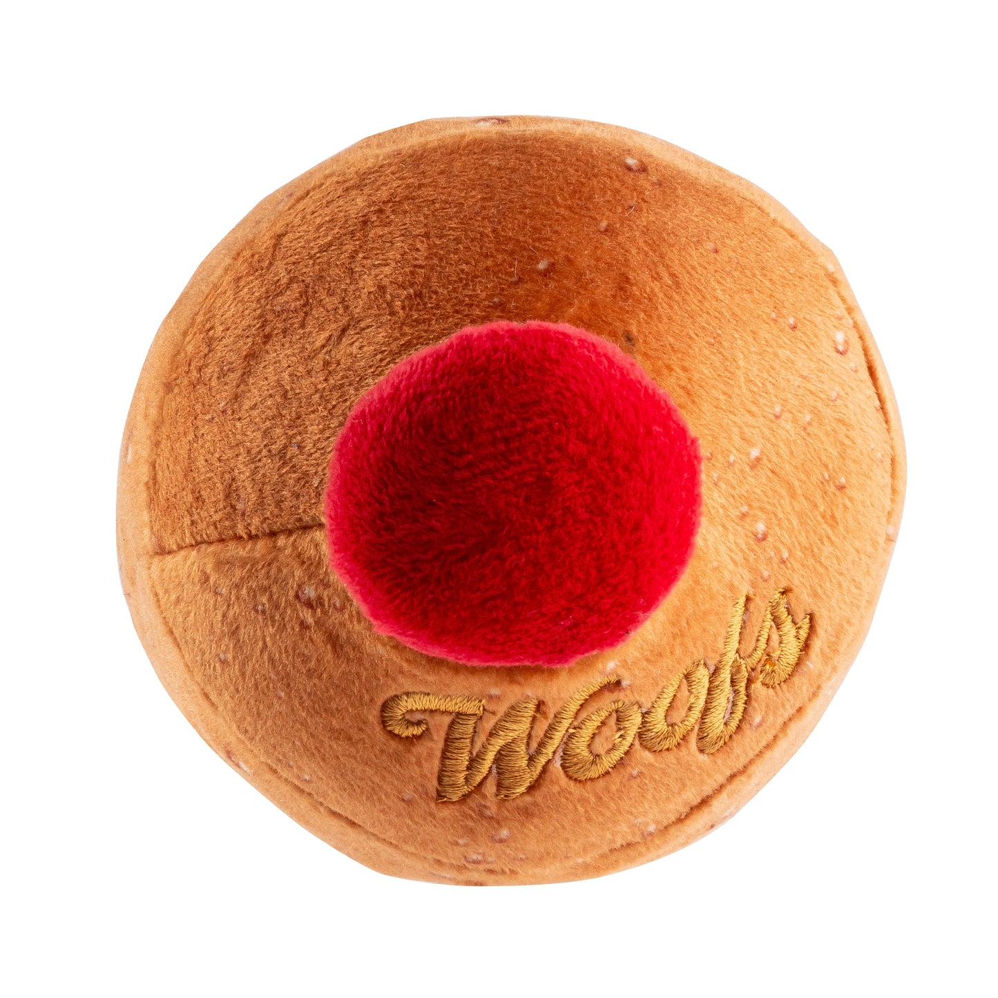 Woofs Beer Bottle | Squeaky Plush Dog Toy with Crinkle & Mesh Lining