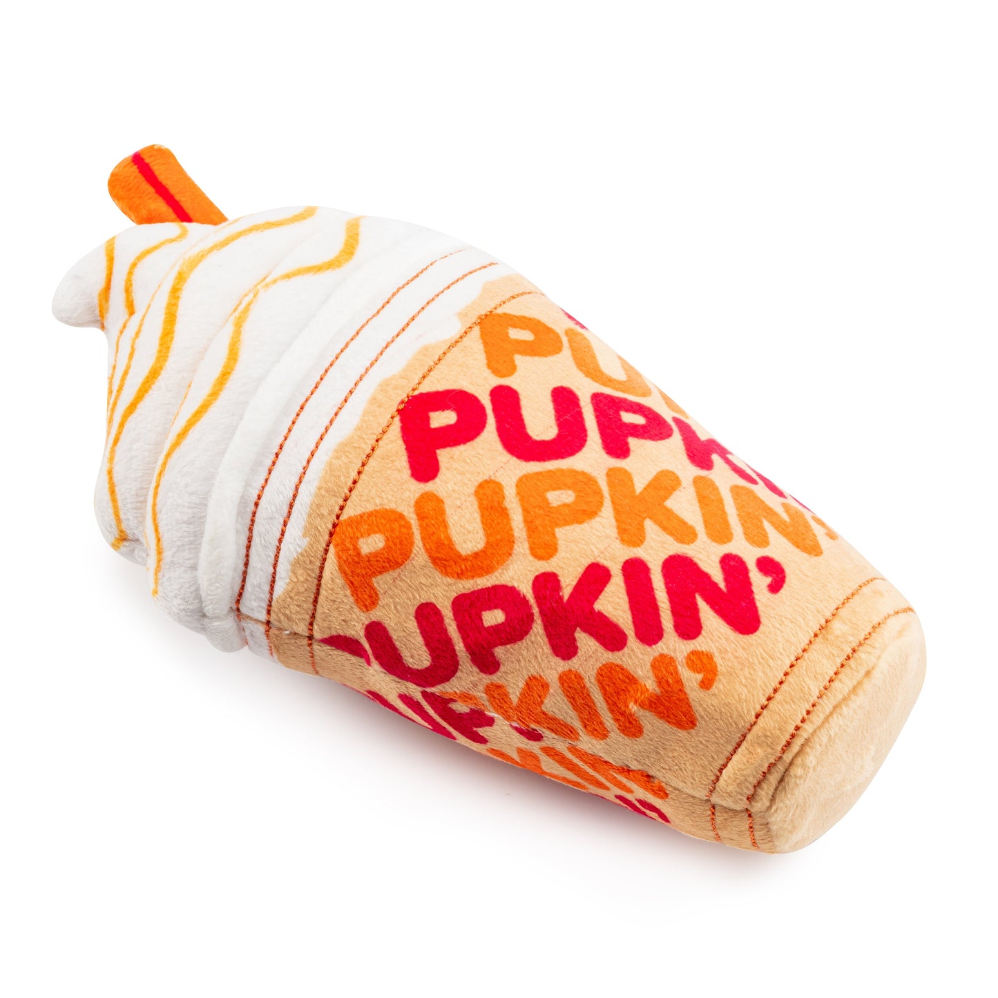 Pupkin' Donuts Iced Coffee | Squeaky Plush Dog Toy with Crinkle & Mesh Lining