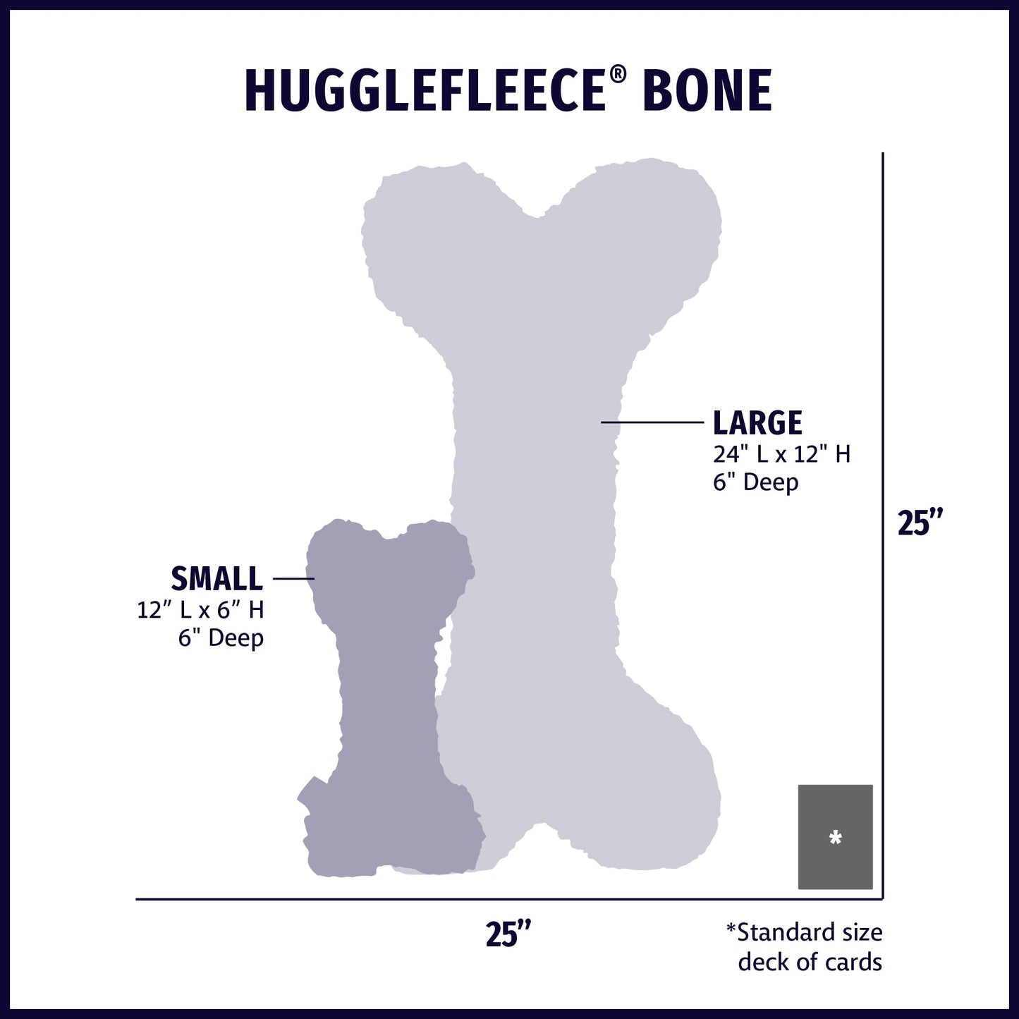 HuggleFleece® 2' Plush Bone Dog Toy