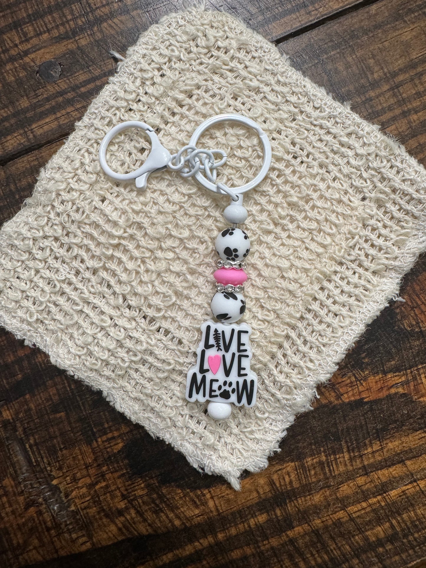 Beaded Pet Lover Keychains– Dog & Cat Mom Collection