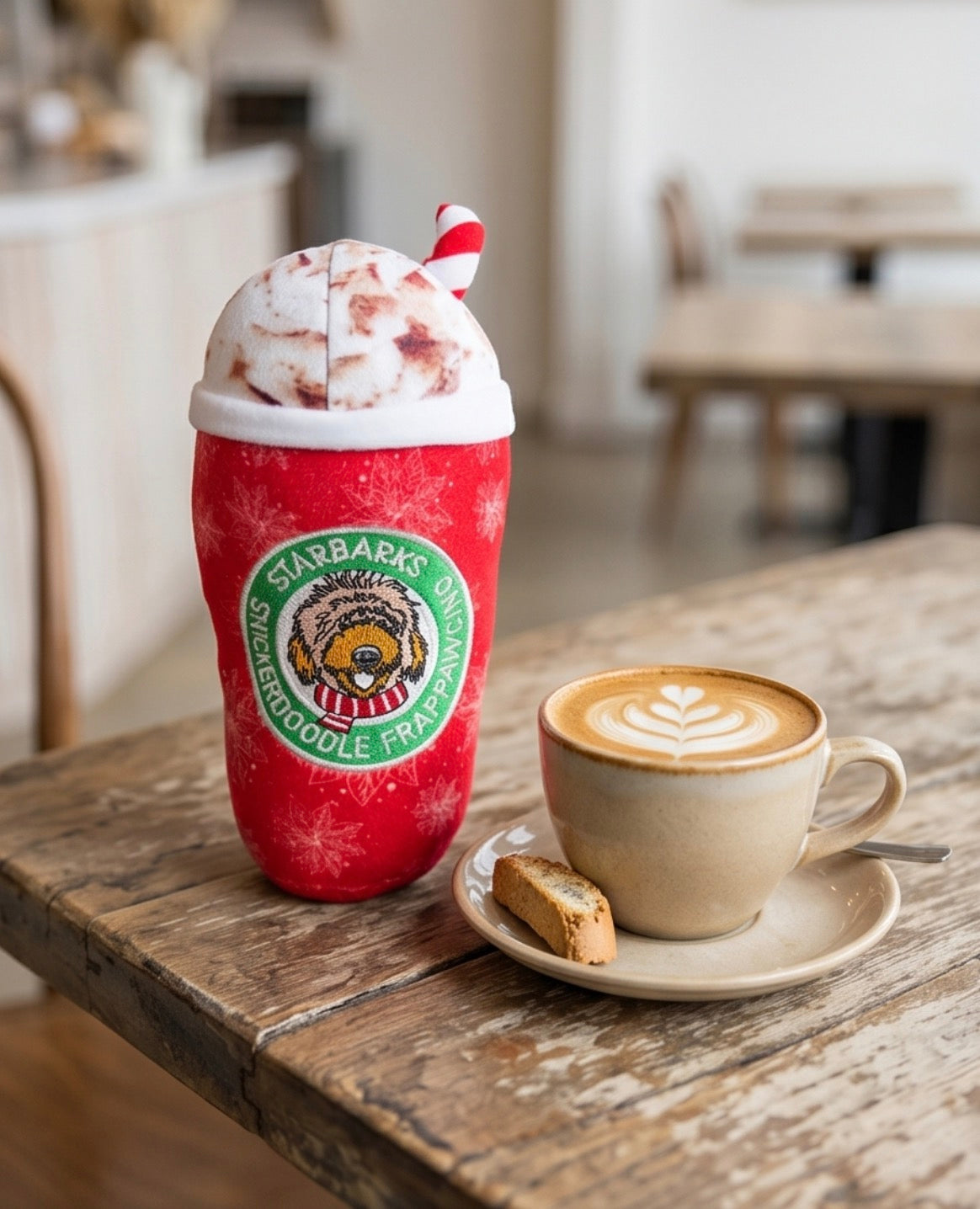 Starbarks Snickerdoodle Frappawcino Holiday Christmas Plush Dog Toy