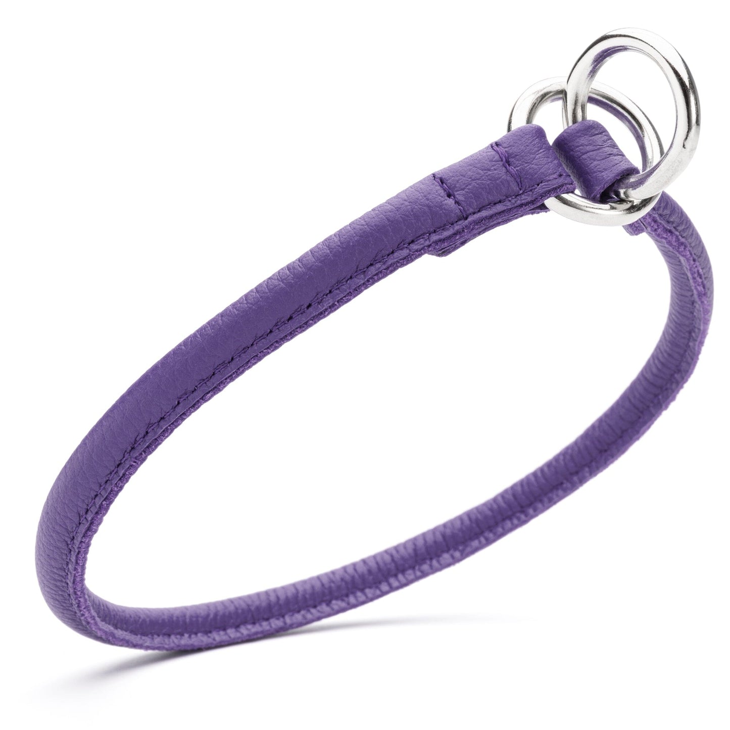 Soft Leather Round Slip Collar