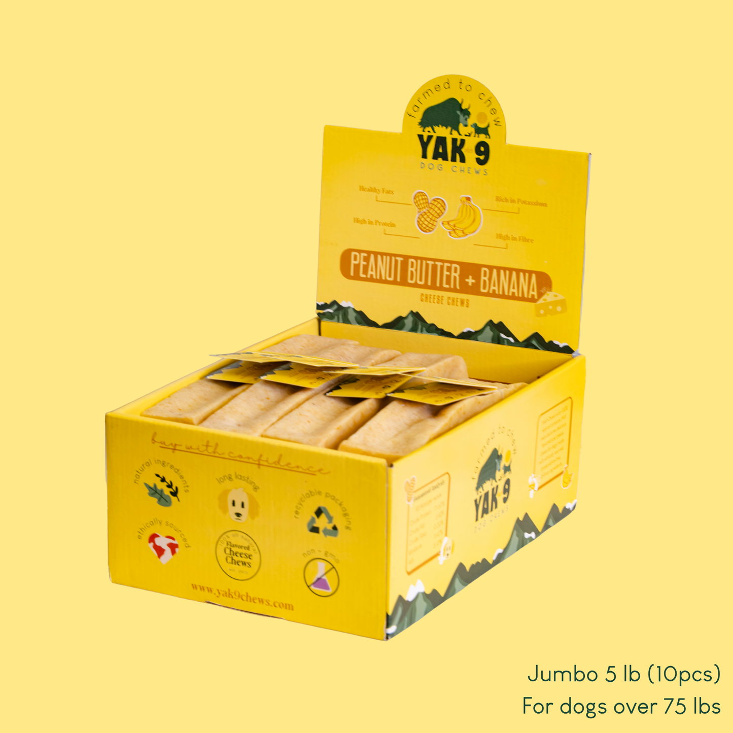 Peanut Butter Banana Chews for Dogs