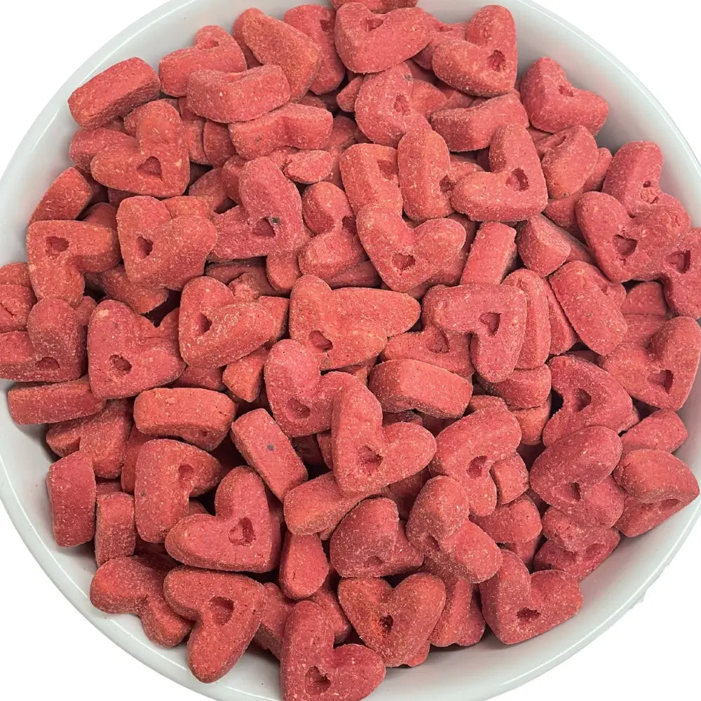 Red Velvet Hearts Dog Treats 16 oz