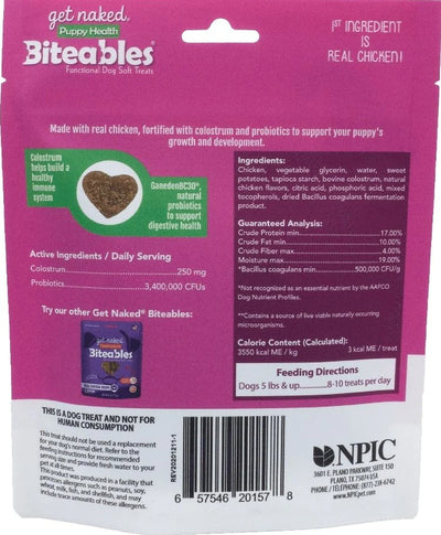 Get Naked Puppy Health Biteables Soft Dog Treats Chicken Flavor 2 Count