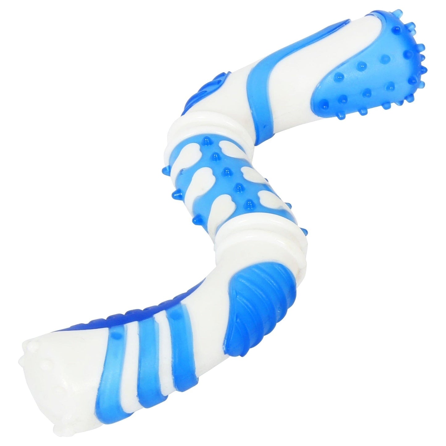 Pet Life ® 'Denta-Twist' TPR Durable Dental Chew Toy