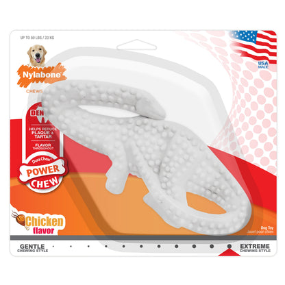Nylabone Power Chew Dental Dinosaur Dog Toy Chicken 1ea/Large/Giant - Up To 50 lb - Bark & Beyond