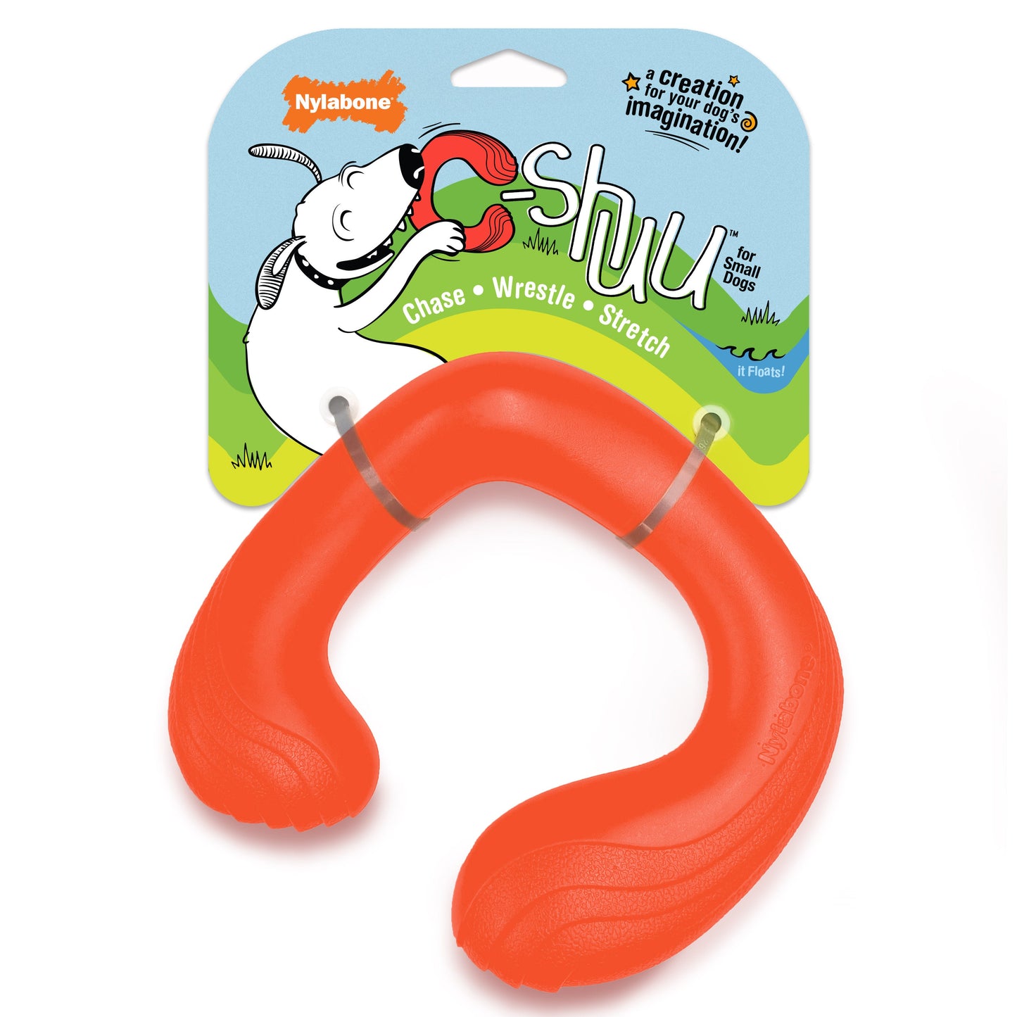 Nylabone Creative Play C-Shuu Dog Chase Toy 1ea/Small