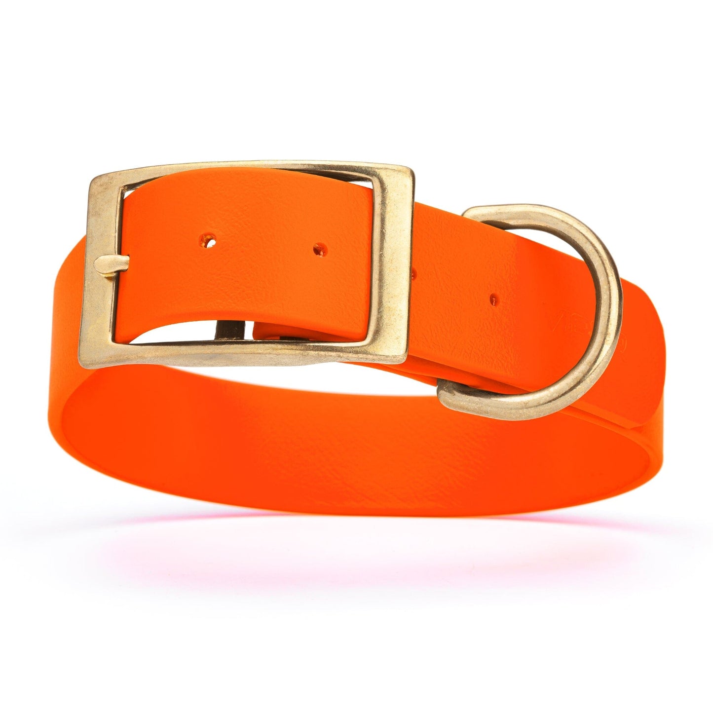 Viper Biothane Waterproof Dog Collar - Brass Hardware - 1.5in Wide, Size L (16 to 20 inches)