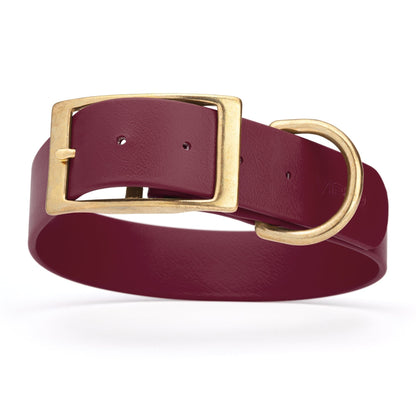 Viper Biothane Waterproof Dog Collar - Brass Hardware - 1.5in Wide, Size L (16 to 20 inches)