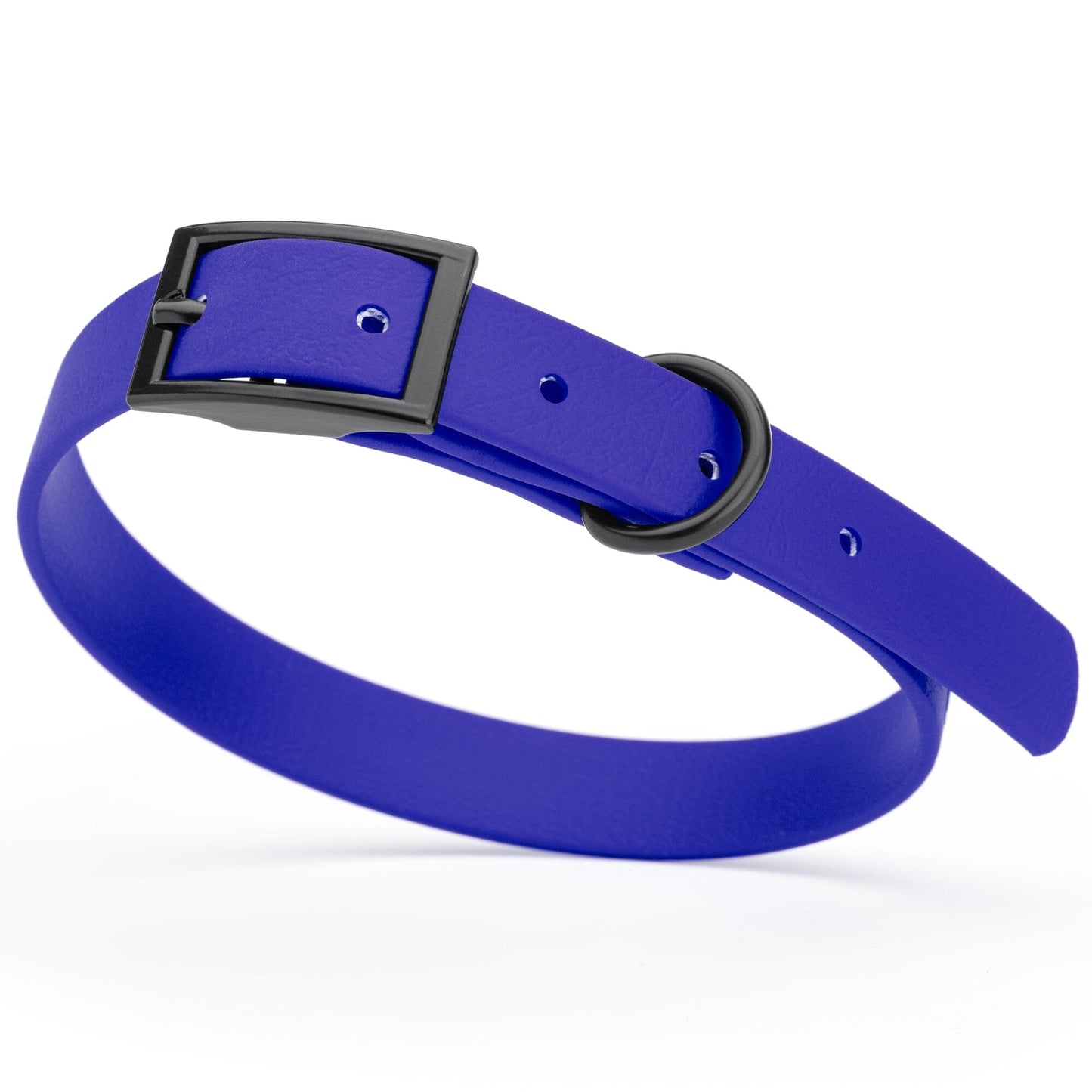 Dogline Biothane Waterproof Dog Collar with Black Hardware - Size S (12 to 15 inches)