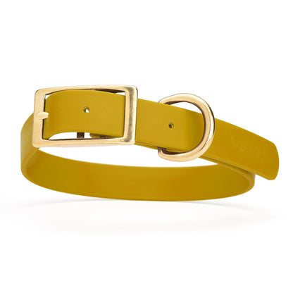 Viper Biothane Waterproof Dog Collar - Brass Hardware - Size L (18 to 22 inches)