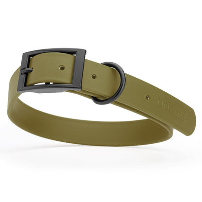 Dogline Biothane Waterproof Dog Collar with Black Hardware - Size XL (22 to 25 inches)
