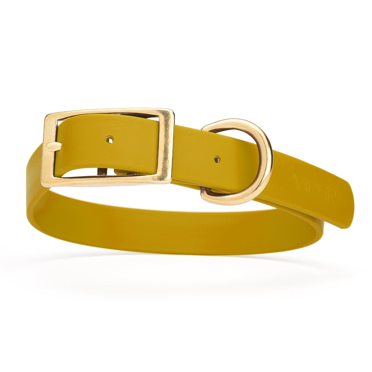 Viper Biothane Waterproof Dog Collar - Brass Hardware - Size XL (22 to 25 inches)
