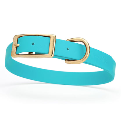 Viper Biothane Waterproof Dog Collar - Brass Hardware - Size M (15 to 18 inches)