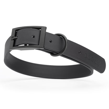 Dogline Biothane Waterproof Dog Collar with Black Hardware - Size XL (22 to 25 inches)