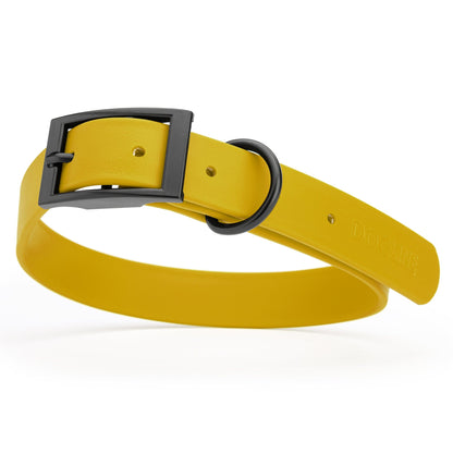 Dogline Biothane Waterproof Dog Collar with Black Hardware - Size L (18 to 22 inches)