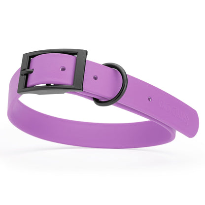 Dogline Biothane Waterproof Dog Collar with Black Hardware - Size L (18 to 22 inches)