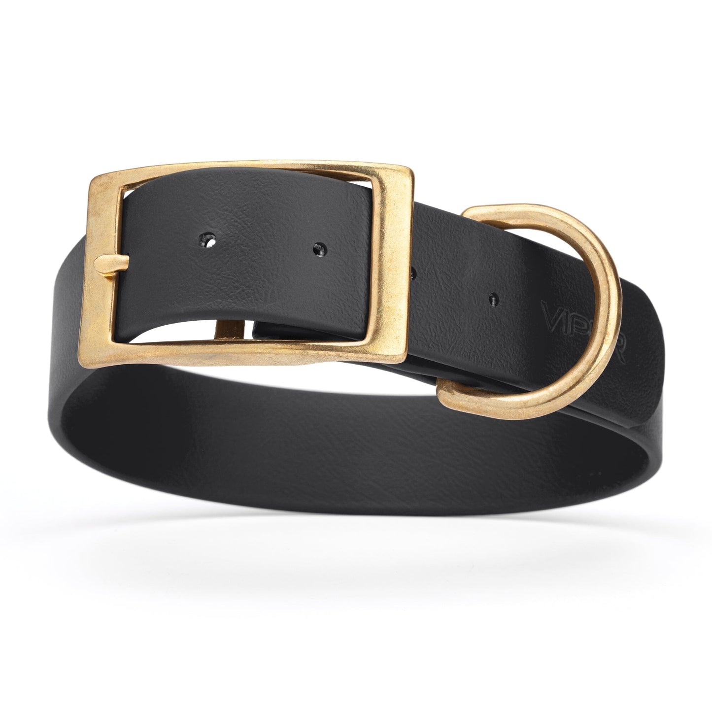 Viper Biothane Waterproof Dog Collar - Brass Hardware - 1.5in Wide, Size XL (20 to 24 inches)