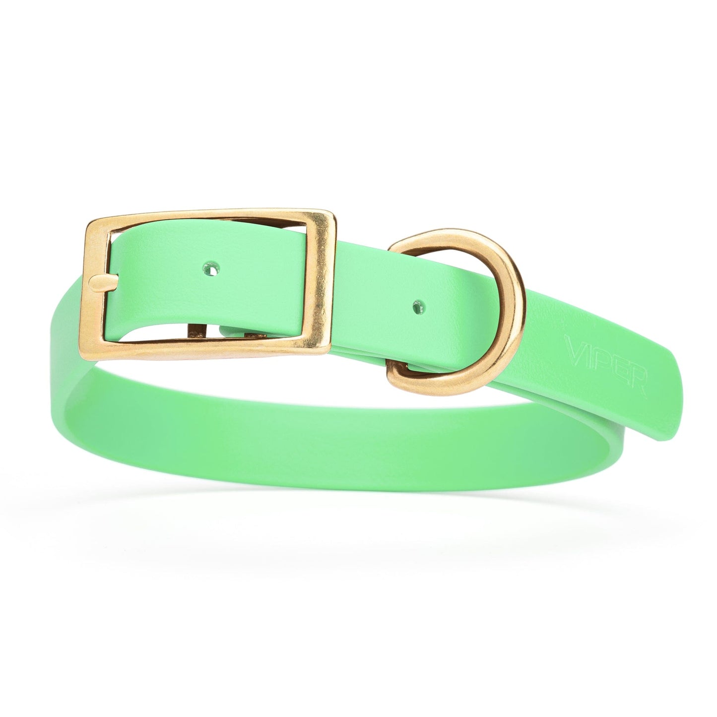 Viper Biothane Waterproof Dog Collar - Brass Hardware - Size XL (22 to 25 inches)