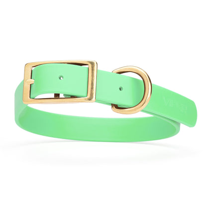 Viper Biothane Waterproof Dog Collar - Brass Hardware - Size XL (22 to 25 inches)