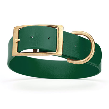 Viper Biothane Waterproof Dog Collar - Brass Hardware - 1.5in Wide, Size XXL (24 to 28 inches)