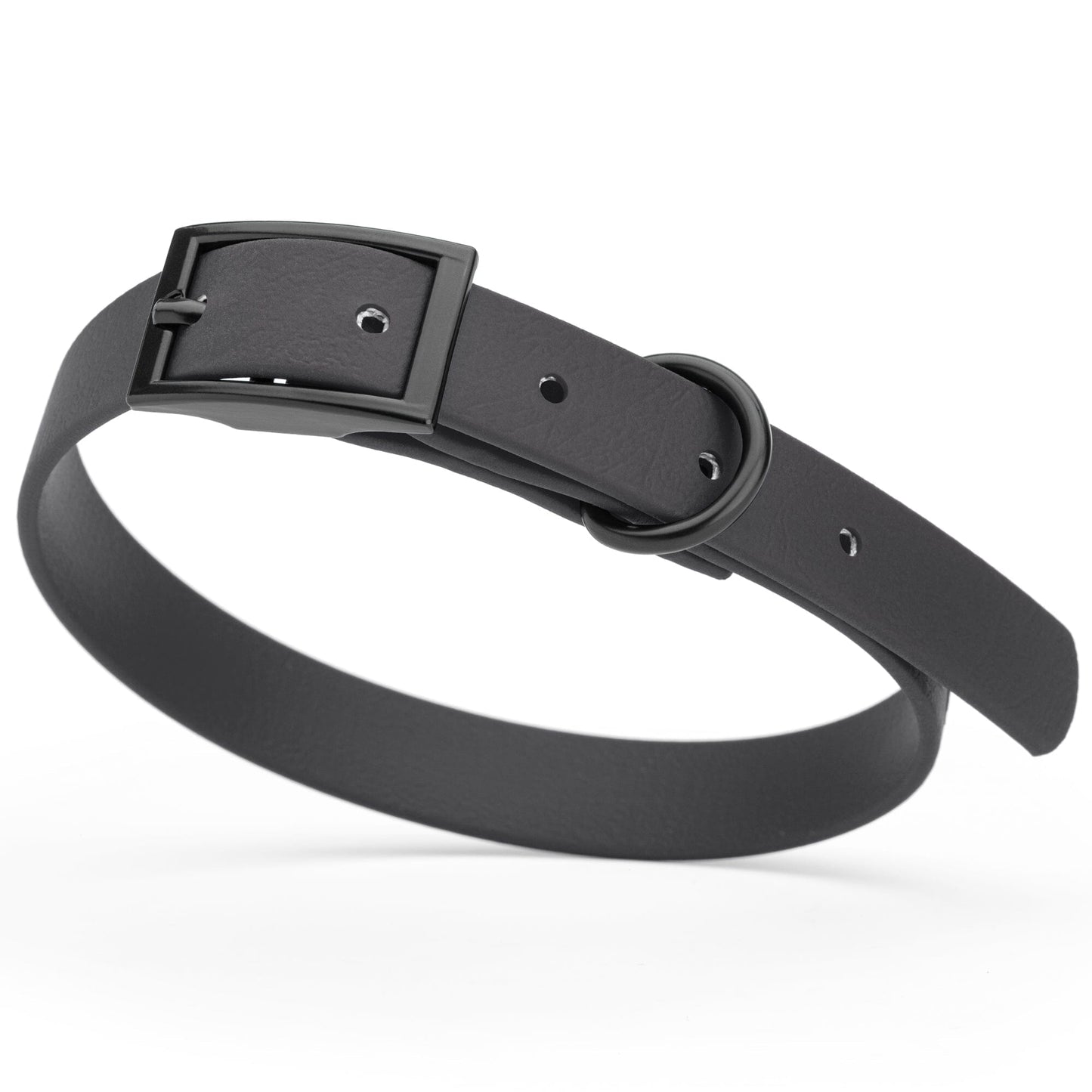 Dogline Biothane Waterproof Dog Collar with Black Hardware - Size S (12 to 15 inches)