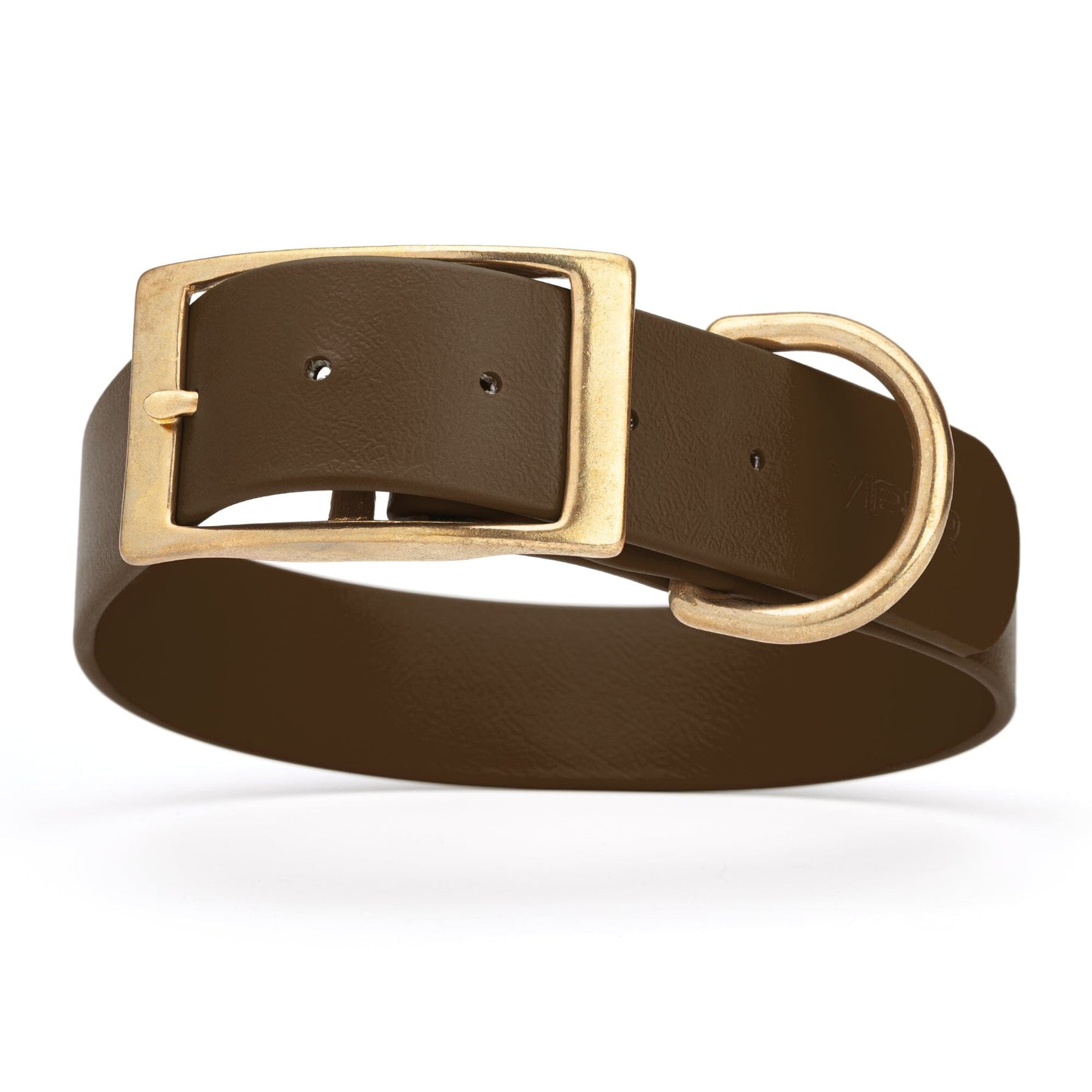 Viper Biothane Waterproof Dog Collar - Brass Hardware - 1.5in Wide, Size XL (20 to 24 inches)