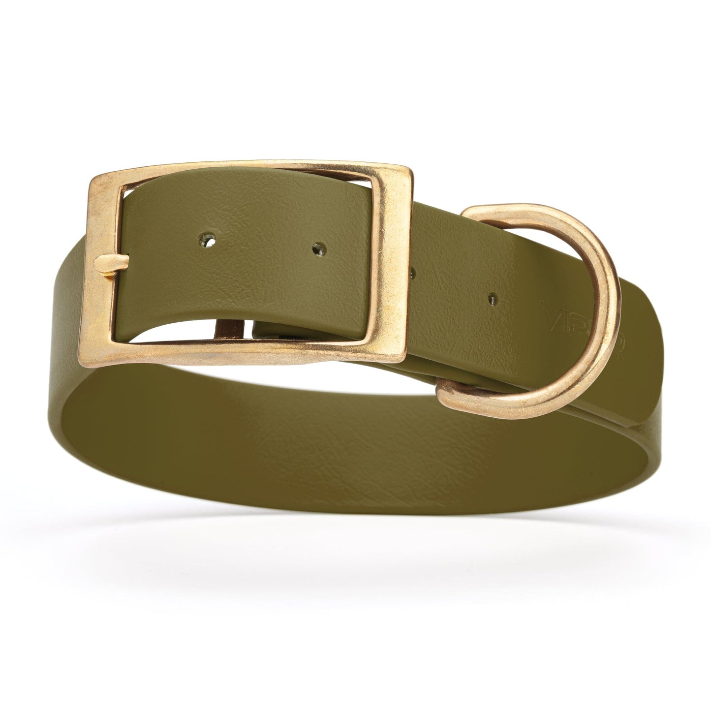 Viper Biothane Waterproof Dog Collar - Brass Hardware - 1.5in Wide, Size XXL (24 to 28 inches)