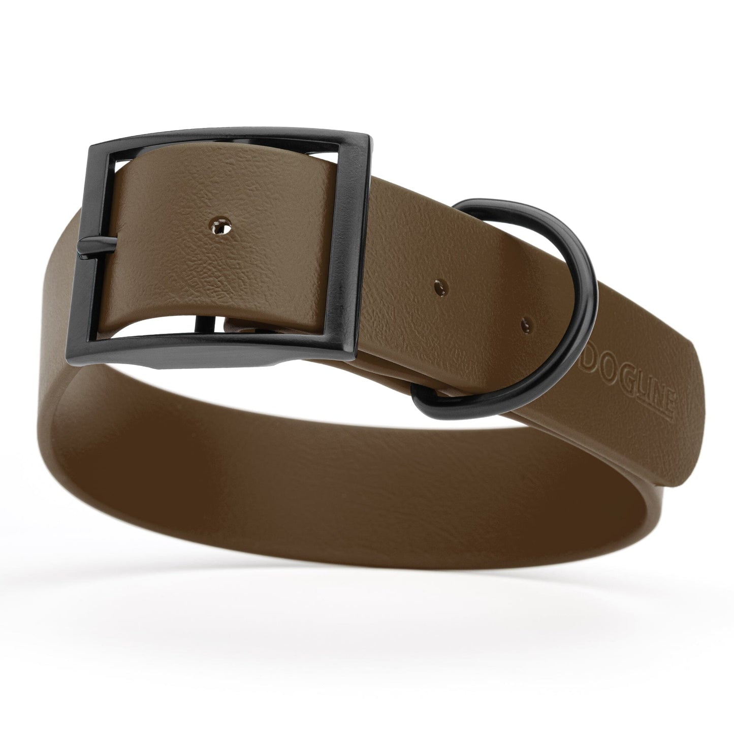 Dogline Biothane Waterproof Dog Collar with Black Hardware -  1.5" Wide, Size L (16 to 20 inches)