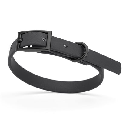 Dogline Biothane Waterproof Dog Collar with Black Hardware - Size XS (9 to 12 inches)