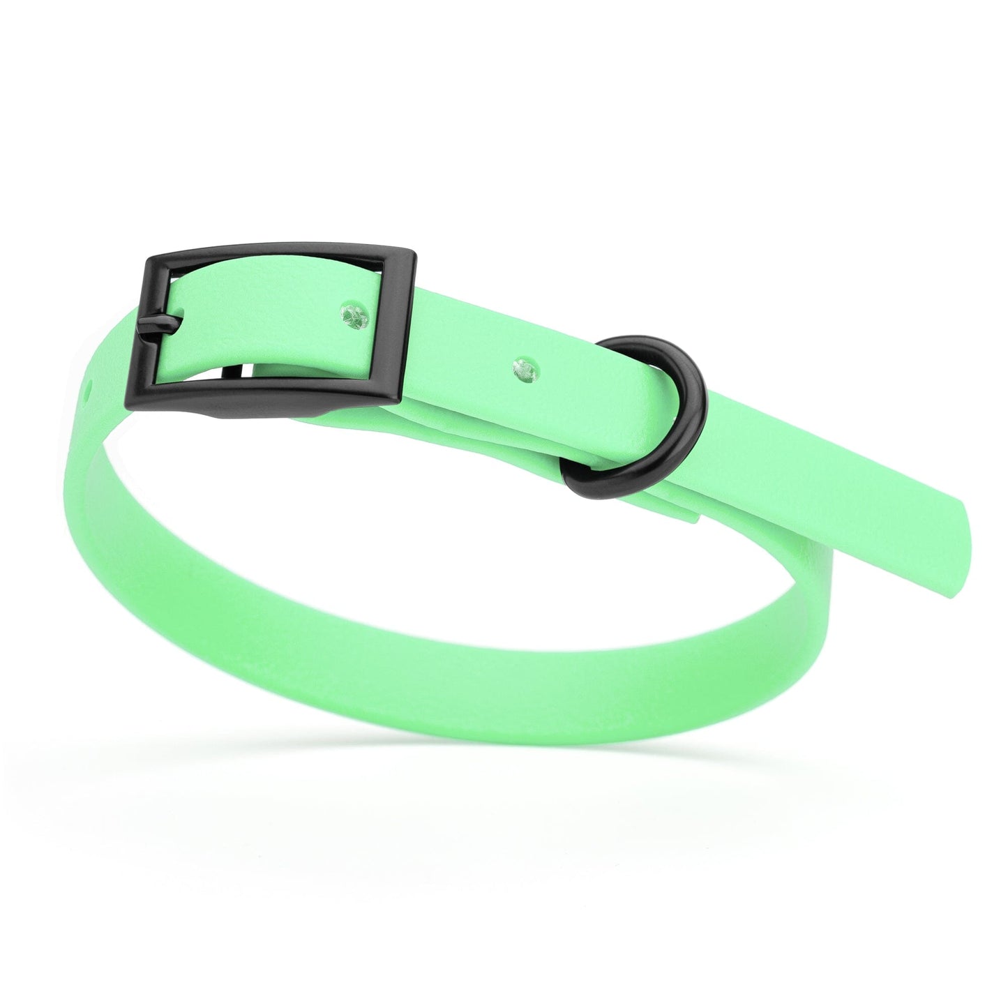 Dogline Biothane Waterproof Dog Collar with Black Hardware - Size XS (9 to 12 inches)