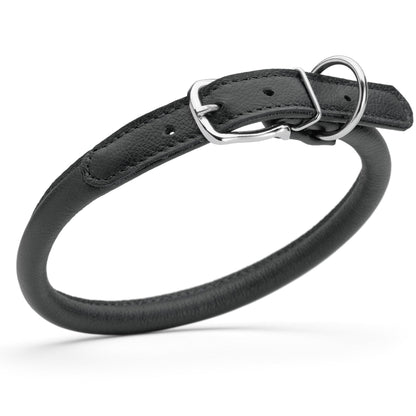 Soft Leather Round Dog Collar