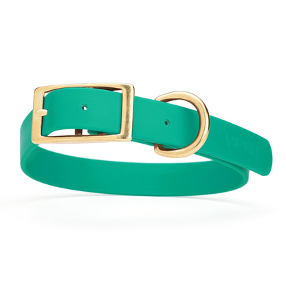 Viper Biothane Waterproof Dog Collar - Brass Hardware - Size XL (22 to 25 inches)