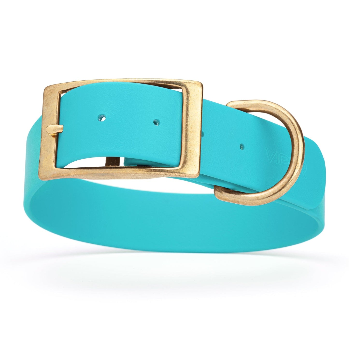 Viper Biothane Waterproof Dog Collar - Brass Hardware - 1.5in Wide, Size XXL (24 to 28 inches)