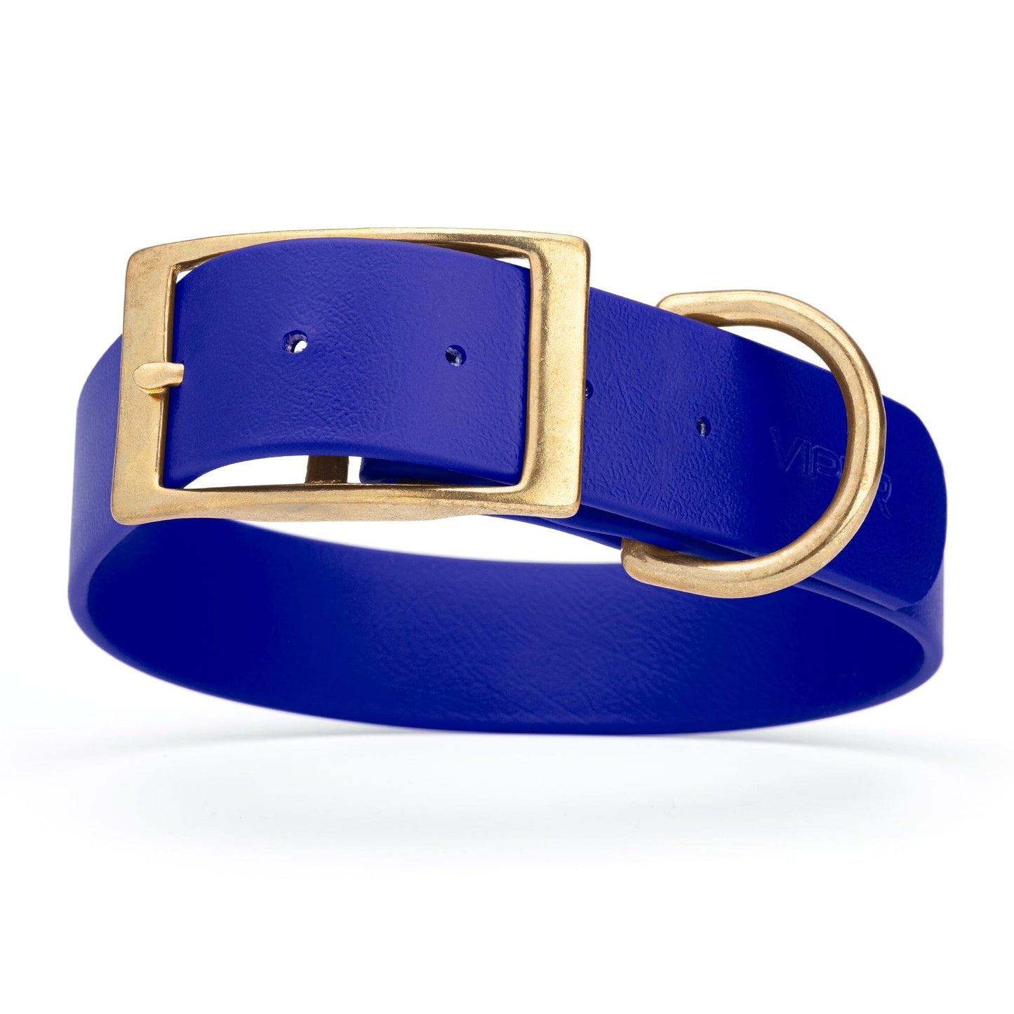 Viper Biothane Waterproof Dog Collar - Brass Hardware - 1.5in Wide, Size XXL (24 to 28 inches)