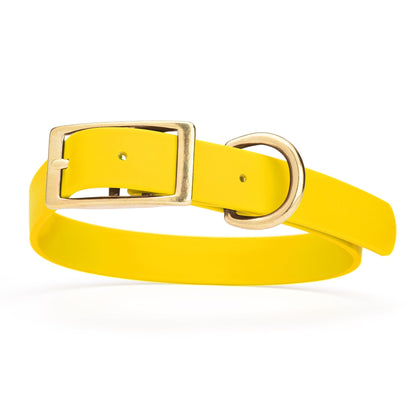 Viper Biothane Waterproof Dog Collar - Brass Hardware - Size L (18 to 22 inches)