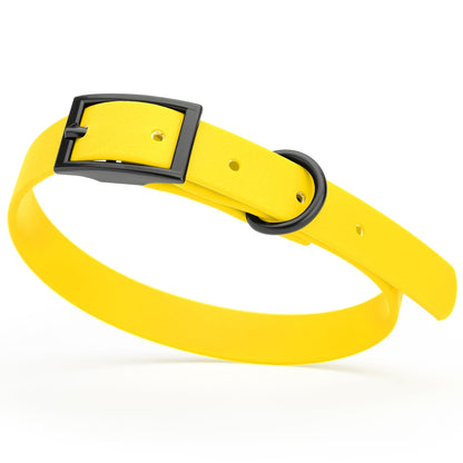 Dogline Biothane Waterproof Dog Collar with Black Hardware - Size S (12 to 15 inches)
