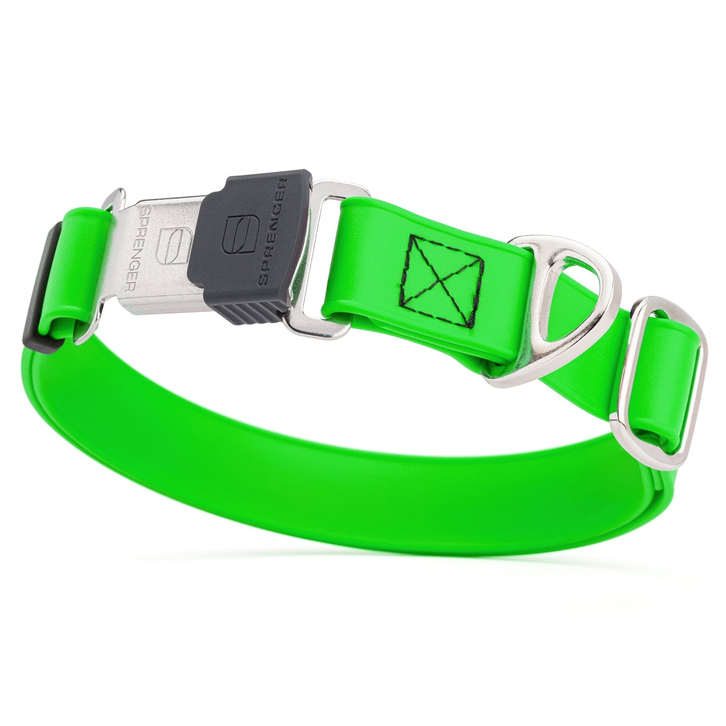 Sprenger BioThane Waterproof Dog Collar with Stainless Steel ClicLock Quick Release Buckle