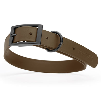 Dogline Biothane Waterproof Dog Collar with Black Hardware - Size L (18 to 22 inches)