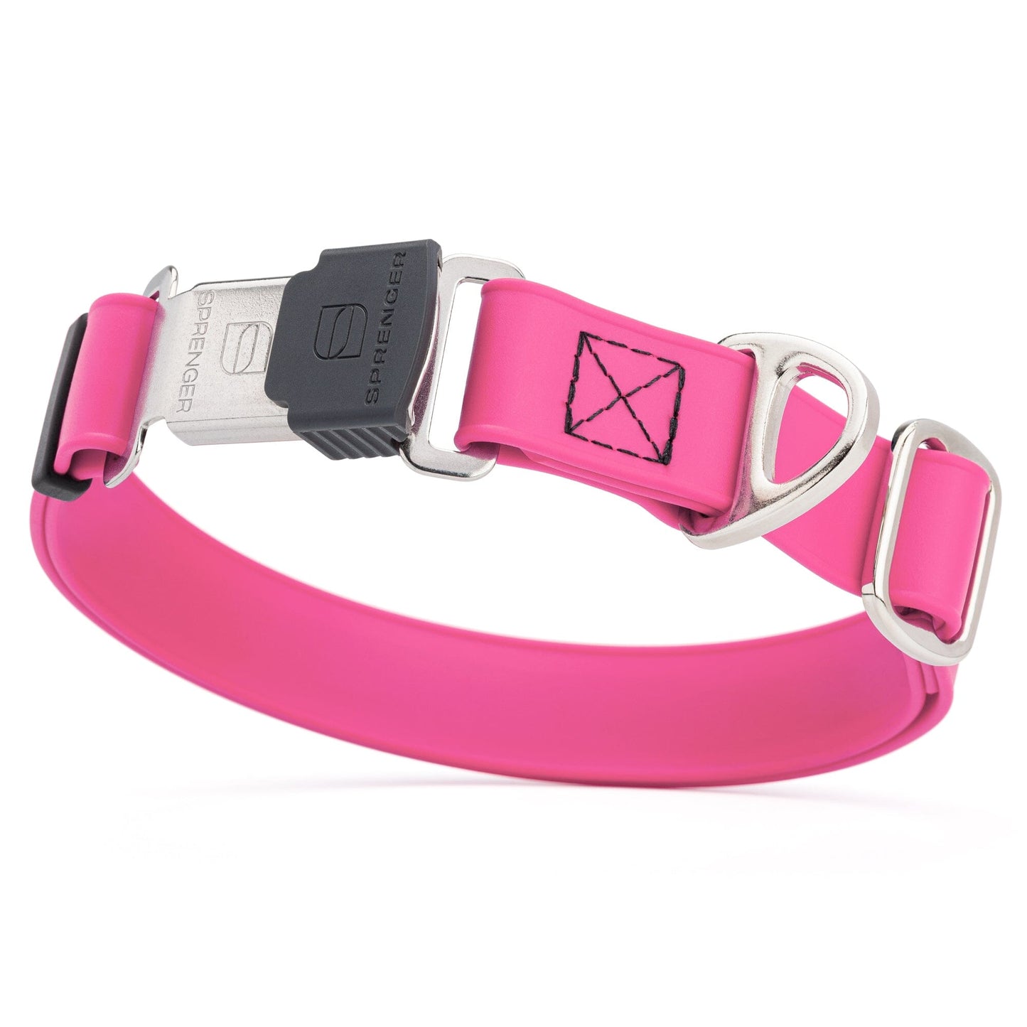 Sprenger BioThane Waterproof Dog Collar with Stainless Steel ClicLock Quick Release Buckle