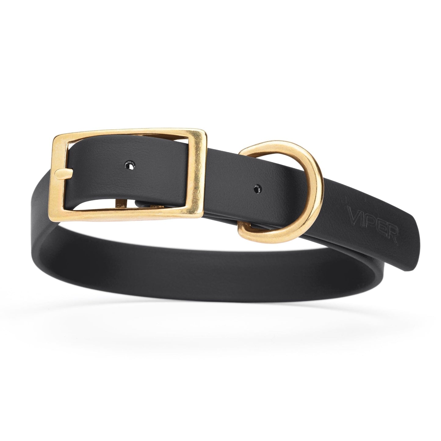 Viper Biothane Waterproof Dog Collar - Brass Hardware - Size L (18 to 22 inches)